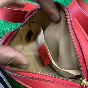 Red Gucci belt bag used twice. dust bag & box inc